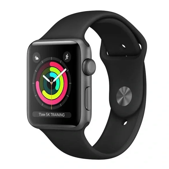 Apple Watch Series 3 38mm Space Gray Aluminum Black Sport